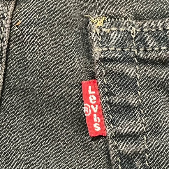 Levi’s Wedgie Fit Skinny Jeans Raw Hem Black Wash Size 24 - Picture 10 of 15